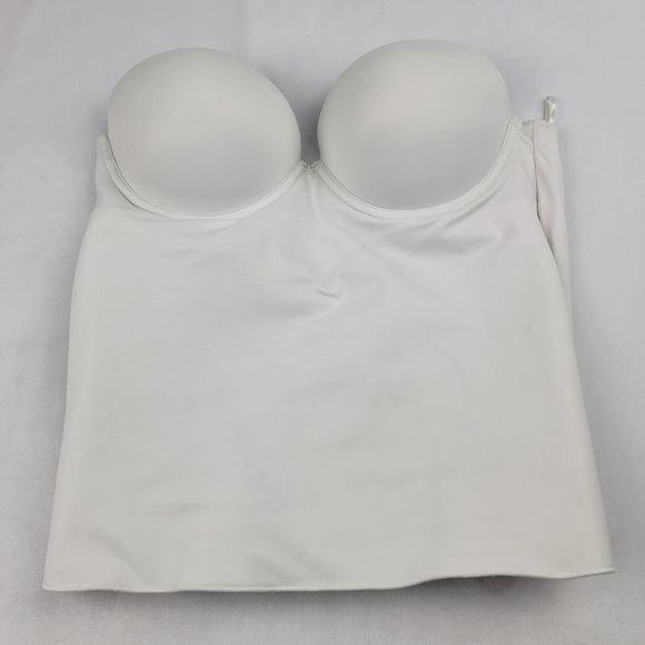 Felina white heavy strapless bridal shapewear corset w/ underwire & side boning - Picture 3 of 8